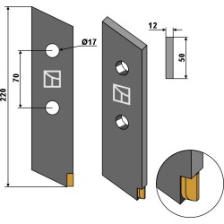 Couteau pour épandeur à fumier - Carbure - Tebbe - 61320H