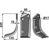 Couteau 225x80mm, gauche - Reekie - RRT199/3