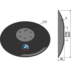 Disque lisse - Ø410x5 - Forges de Niaux