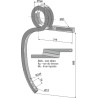 Dent double spire, droite