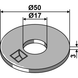 Rondelle Ø50x3xØ17 - DIN9021