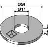 Rondelle Ø50x3xØ17 - DIN9021