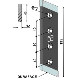 Couteau pour épandeur à fumier DURAFACE - gauche - Tebbe - 61311