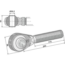 Borne M36x3 - Rabe