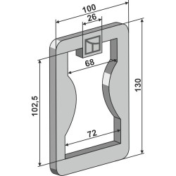 Plaque 130x8x100 - Kuhn - H2235050