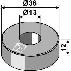 Entretoise d'écartement Ø36x12xØ13 - Kubota - MA6200072