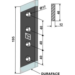 Couteau pour épandeur à fumier DURAFACE - droit - Tebbe - 61310