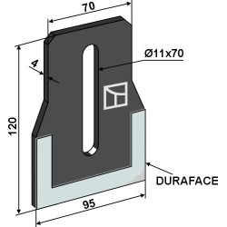 Racloir pour rouleaux packer - DURAFACE - Maschio / Gaspardo - M23400958R