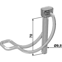 Goupille clip de tube