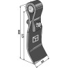 Fléau assemblé avec support, entretoise et lame - Kuhn - J2555003 / 6060005