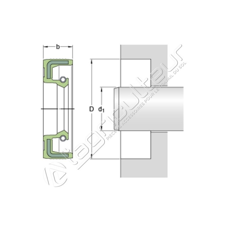 Joint d'étanchéité radial 75x90x10 HMS5 V