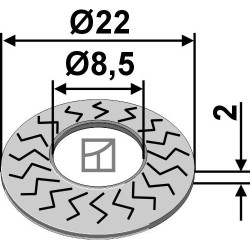 Rondelle de bloccage Ø22x2xØ8,5 - Claas - 00 0239 393 1