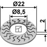 Rondelle de bloccage Ø22x2xØ8,5 - Claas - 00 0239 393 1