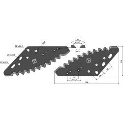 Couteau pour mélangeurs de fourrage - AGM / Sitrex - 520140