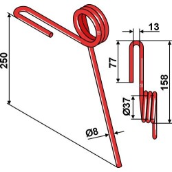 Griffe semoir Ø8mm - Hassia - 33299