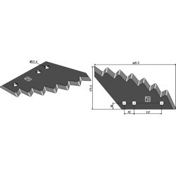 Couteau pour mélangeurs de fourrage - Kuhn - A5375580 / A5302190 / A5362450