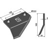 Couteau pour fossoyeuse - droit - Melio - 1161