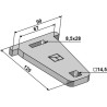 Plaque 120x10x90 - Kuhn - H2235040