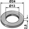 Rondelle en aluminium Ø24x2,5xØ13