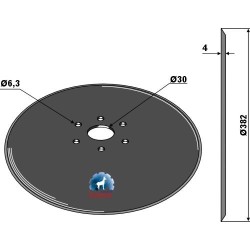 Disque de semoir Ø382x4 - Becker
