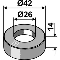 Rondelle Ø42x14xØ26 - Berti - RO/4049