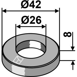 Rondelle Ø42x8xØ26 - Berti - RO0264408Z