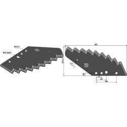 Couteau pour mélangeurs de fourrage - revêtement carbure - Kuhn - A5365250