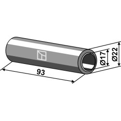 Entretoise 93xØ17xØ22 - Mulag - 152083