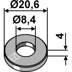 Rondelle Ø20,6x4xØ8,4 - DIN7349 - Bergmann - 203090001 / N129.071