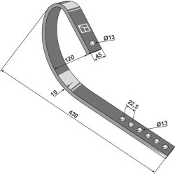 Dent niveleuse 45x10 - Kverneland