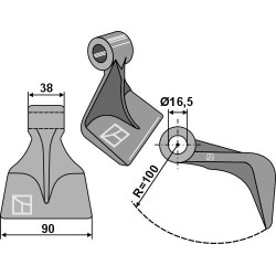 Marteau broyeur 90x38mm - Stark - 100082