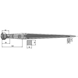 Dent de chargeur 610mm - Baas / Trima - 900033