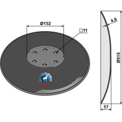 Disque lisse - Ø515x4,8 - Forges de Niaux