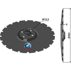 Disque crénelé Ø450x5 - Forges de Niaux