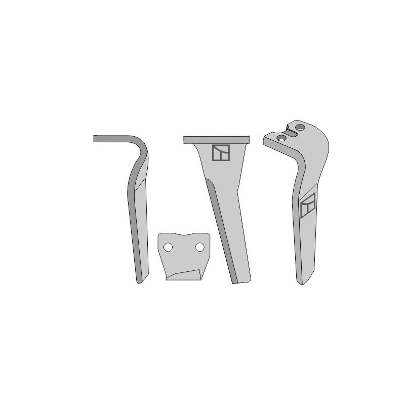 Dent pour herses rotatives 315mm, gauche - Sicma