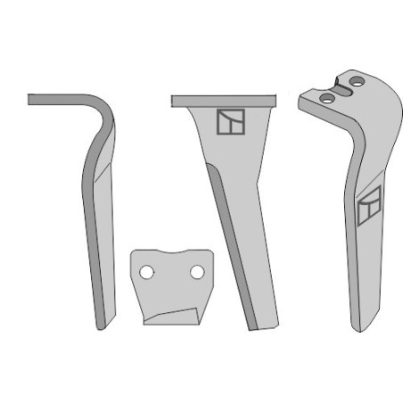 Dent pour herses rotatives 315mm, gauche - Sicma