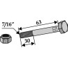 boulon avec écrou à freinage interne - 7/16''UNF - Ferri