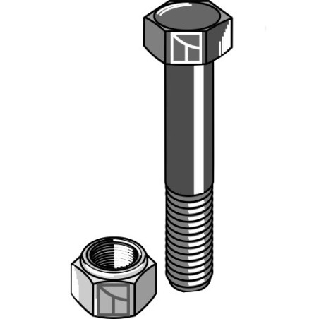 Boulon avec écrou à freinage interne - M20 - 10.9 - Perfect - Schraube 3.03531 / Mutter 3.00212