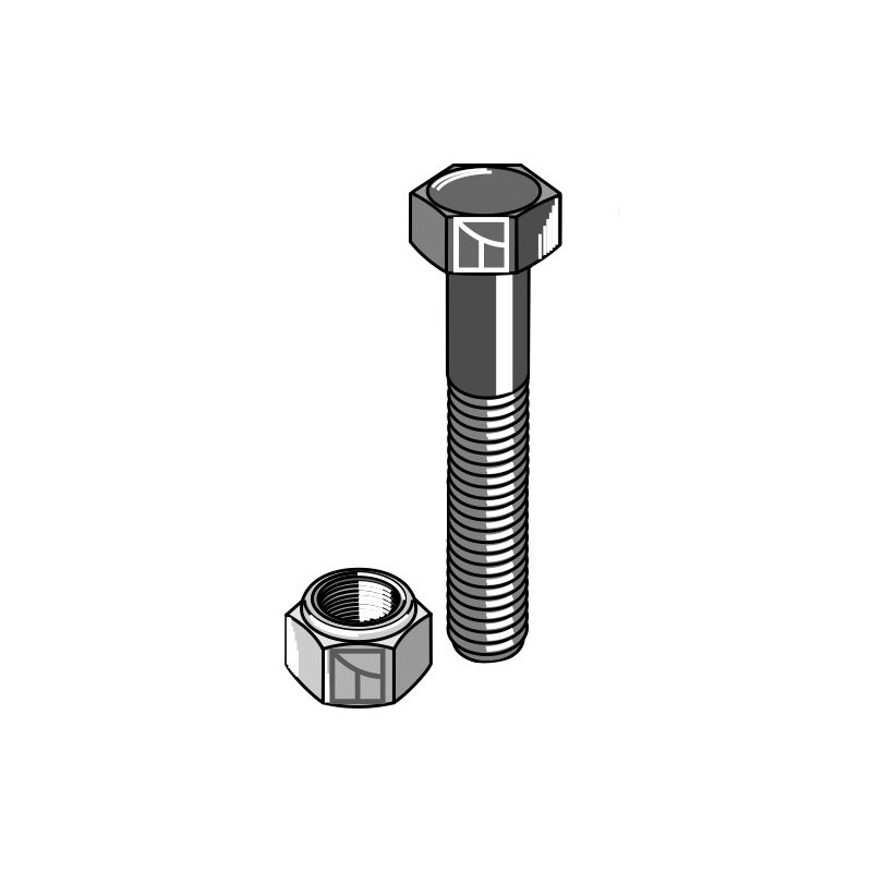 Boulon avec écrou à freinage interne - M20 - 10.9 - Perfect