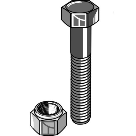 Boulon avec écrou à freinage interne - M20 - 10.9 - Perfect