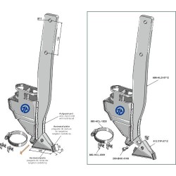 Soc de semoir - modèle droit - Bourgault