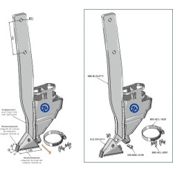 Soc de semoir - modèle gauche - Bourgault