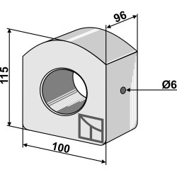 Insert de palier en bois - Ø50
