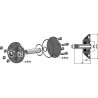 Roulement rainuré à billes pour coutres circulaires compl. avec arbre Ø30mm - Kverneland - KK086087R