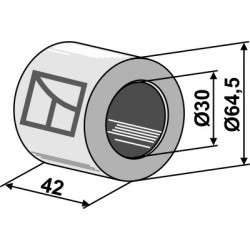Palier en boi dur - Ø30mm