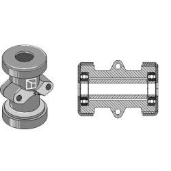 Palier compl. pour arbre carré 30x30 - Howard - 7202302008