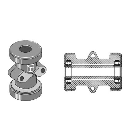 Palier compl. pour arbre carré 30x30 - Howard - 7202302008