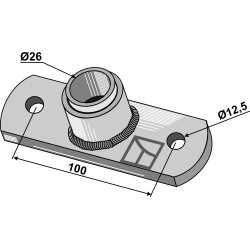 Palier de bride avec entretoise emboîté - Ø26