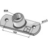 Palier de bride avec entretoise emboîté - Ø26