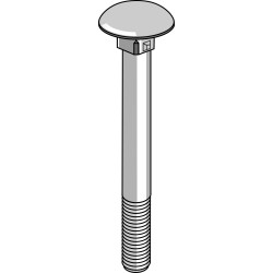 Boulon M8x1,25x100 galvanisé sans écrou